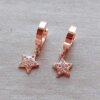 ARO ACERO ROSE ARGOLLA  3 X 13 MM CON DIJE ESTRELLA CON STRASS