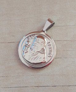 DIJE DE ACERO MEDALLA SAN BENITO 25 MM