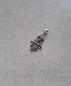 DIJE PLATA MANO DE FATIMA. 11 X 17 MM