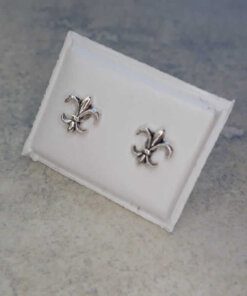 ARO PLATA FIGURA FLOR DE LIS. 7 MM