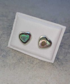 ARO PLATA CORAZÓN 8 MM CON HALIOTIS.