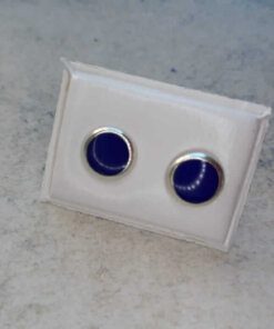 ARO PLATA PASTILLA 7 MM CON PIEDRA VIOLETA.