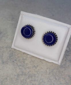 ARO PLATA PASTILLA PIEDRA VIOLETA 6 MM CON BORDE.