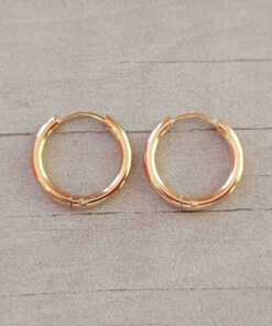 ARO DE ACERO DORADO ARGOLLA 1.5 MM CON BISAGRA. DIÁMETRO 15 MM