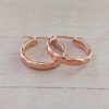 ARO ARGOLLA DE ACERO ROSÉ CON CORAZONES. DIÁMETRO 20 MM