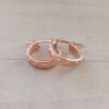 ARO ARGOLLA DE ACERO ROSÉ CON TACHAS. DIÁMETRO 15 MM