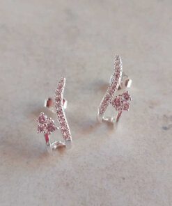 ARO PLATA C/ZIRCONES. 5 X 15 MM. PESO APROX 1.50 GR.