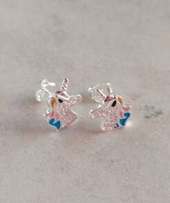 ARO PLATA UNICORNIO ESMALTADO C/ZIRCONES. PESO APROX 1.90 GR.