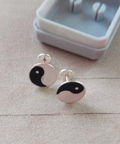 ABRIDOR PLATA ESMALTADO YIN YANG GRANDE