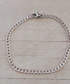 PULSERA DE ACERO GRUMET 0.8. LARGO 19 CM