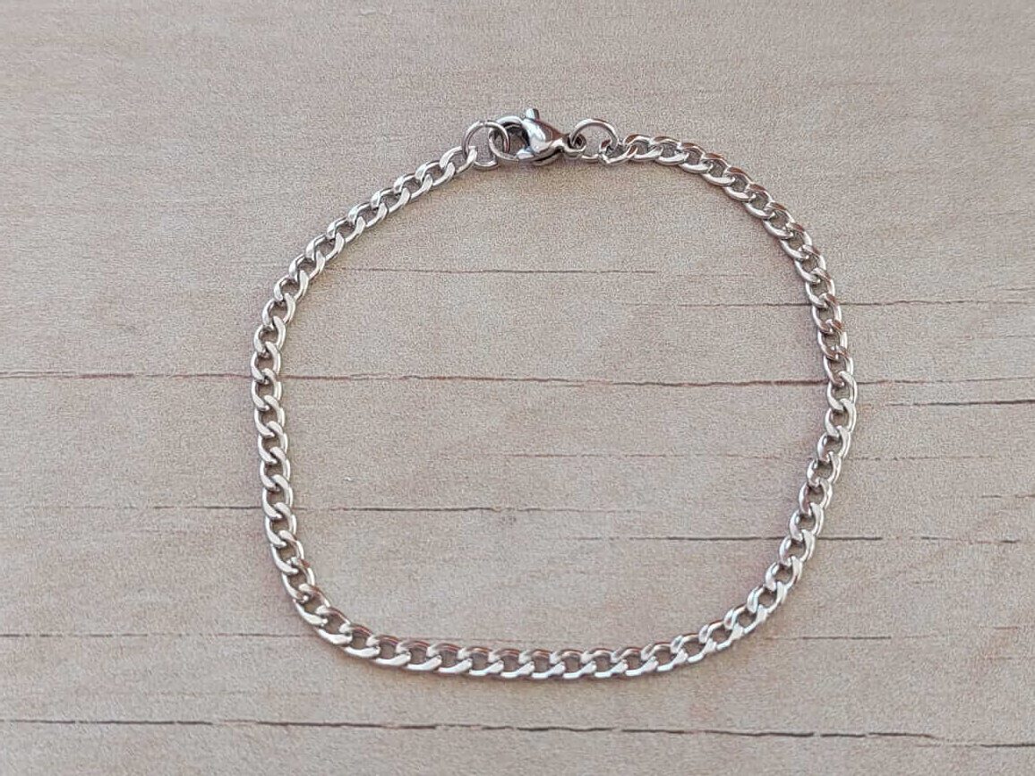 PULSERA DE ACERO GRUMET 0.8. LARGO 19 CM