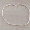 PULSERA DE ACERO BLANCO COLA DE RATÓN 1.5 MM. LARGO 19 CM