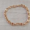 PULSERA DE ACERO DORADO CARACOL 5 MM. LARGO 18.5 CM