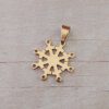DIJE DE ACERO DORADO TIMÓN 23 MM