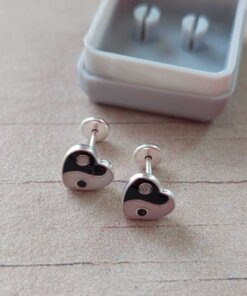 ABRIDOR PLATA ESMALTADO YIN YANG CORAZÓN