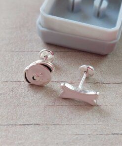 ABRIDOR PLATA ESMALTADO PERRO Y HUESO