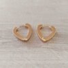 ARO ARGOLLA DE ACERO DORADO CORAZÓN ANCHO 3 MM, 15 X 15 MM