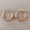 ARO DE ACERO DORADO ARGOLLA CON MALLA 20 MM