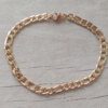 PULSERA DE ACERO DORADO FIGARO 1.4. LARGO 20 CM