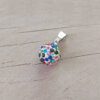 DIJE DE ACERO BOLA DE FUEGO 12 MM MULTICOLOR