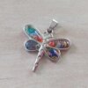 DIJE DE ACERO LIBÉLULA MURANO. 35 X 30 MM