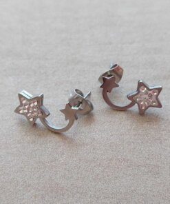 ARO DE ACERO ARCO CON DOS ESTRELLAS (UNA ESTRELLA CON STRASS).