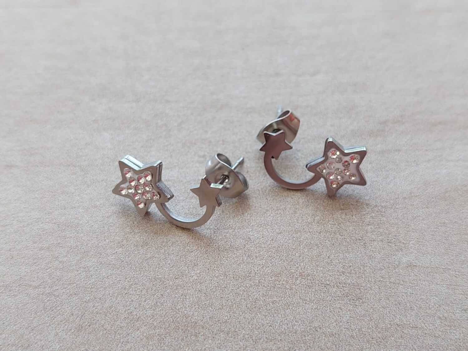 ARO DE ACERO ARCO CON DOS ESTRELLAS (UNA ESTRELLA CON STRASS).