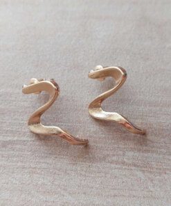 ARO BIJOUTERIE DORADO ZIG ZAG. LARGO TOTAL 25 MM