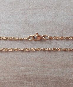 CADENA DE ACERO DORADO CARACOL 0.4
