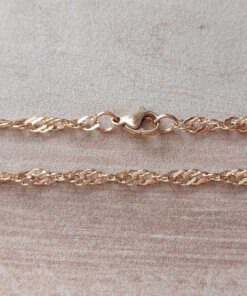 CADENA DE ACERO DORADO SINGAPUR 0.4.