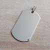 DIJE DE ACERO MEDALLA RECTANGULAR PARA GRABAR.  29 X 50 MM - ESPESOR 1 MM