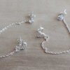 ARO DE ACERO BLANCO CUBIK 4 MM Y CORAZÓN C/STRASS DOBLE PASANTE CON CADENA