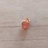 DIJE DE ACERO DORADO CORAZÓN 6 X 8 MM CON CUBIK ROSA