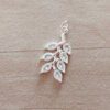 DIJE DE ACERO BLANCO RAMA CON CUBIK BLANCO. MEDIDAS 12 X 25 MM