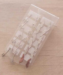 BLISTER DE AROS DE ACERO PLUMA (15 MM) Y FLECHA (18 MM) X 12 PARES