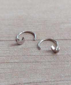 ARO DE ACERO PIERCING ARGOLLA CON LUNA.