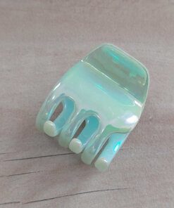 BROCHES MEDIANOS NYLON ( 32 MM ) 3 DIENTES X 12 UNIDADES EN COLOR VERDE NACARADO