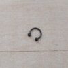 PIERCING ACERO NEGRO BULL 1.2 X 12 X 3/3 MM