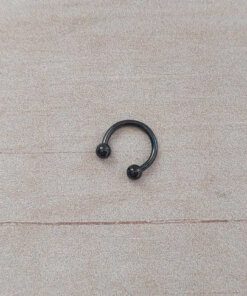 PIERCING ACERO NEGRO BULL 1.2 X 12 X 3/3 MM