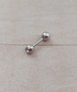 ARO ACERO PIERCING HELIX CON STRASS. 1.2 X 5 X 4/4