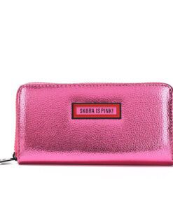 BILLETERA FICHERO SKORA IS PINK METALIZADO FUCSIA 19X10CM X1U