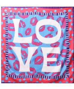 PAÑUELO 90X90 CM RASADO PINK LOVE X1U