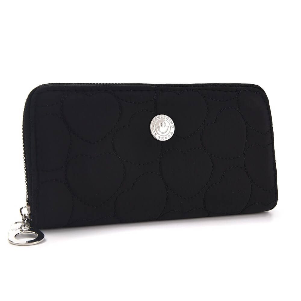 BILLETERA FICHERO Candy pastel matelasse corazon 19x10cm x1u color negro - Imagen 2