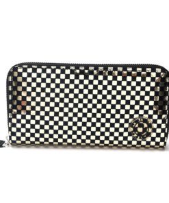 BILLETERA FICHERO CANDY DAMERO 9X19.5CM X1U COLOR DORADO Y NEGRO