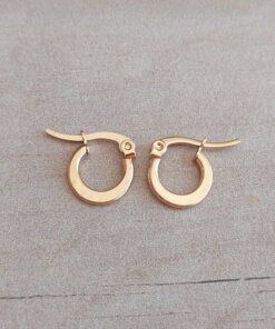 ARO DE ACERO DORADO ARGOLLA CHATA 10 MM