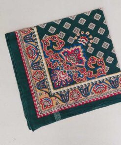PAÑUELO VISCOSA ESTAMPADO VERDE 50 X 50 CM
