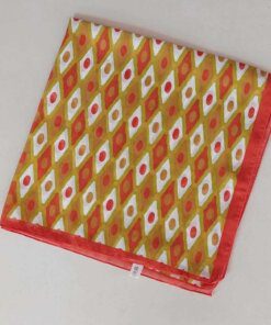 PAÑUELO GASA ESTAMPADO CON ROMBOS 50 X 50 CM