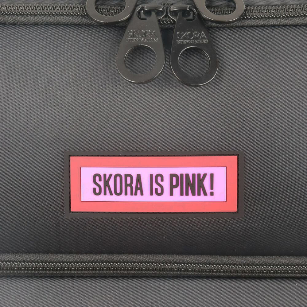 Set valijas SKORA PINK SOFT SIMIL NYLON BLACK Tamaños 18"" 20"" 24"" y 28"" - Imagen 9
