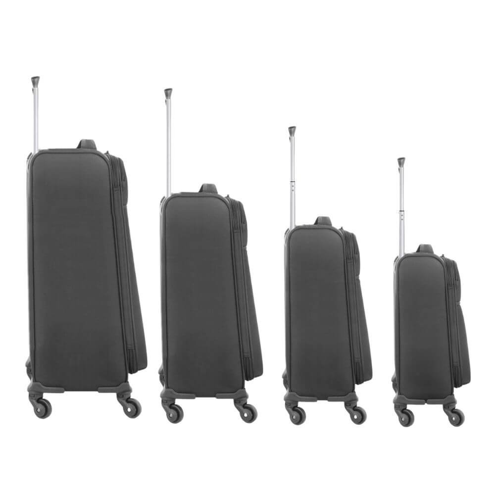 Set valijas SKORA PINK SOFT SIMIL NYLON BLACK Tamaños 18"" 20"" 24"" y 28"" - Imagen 6