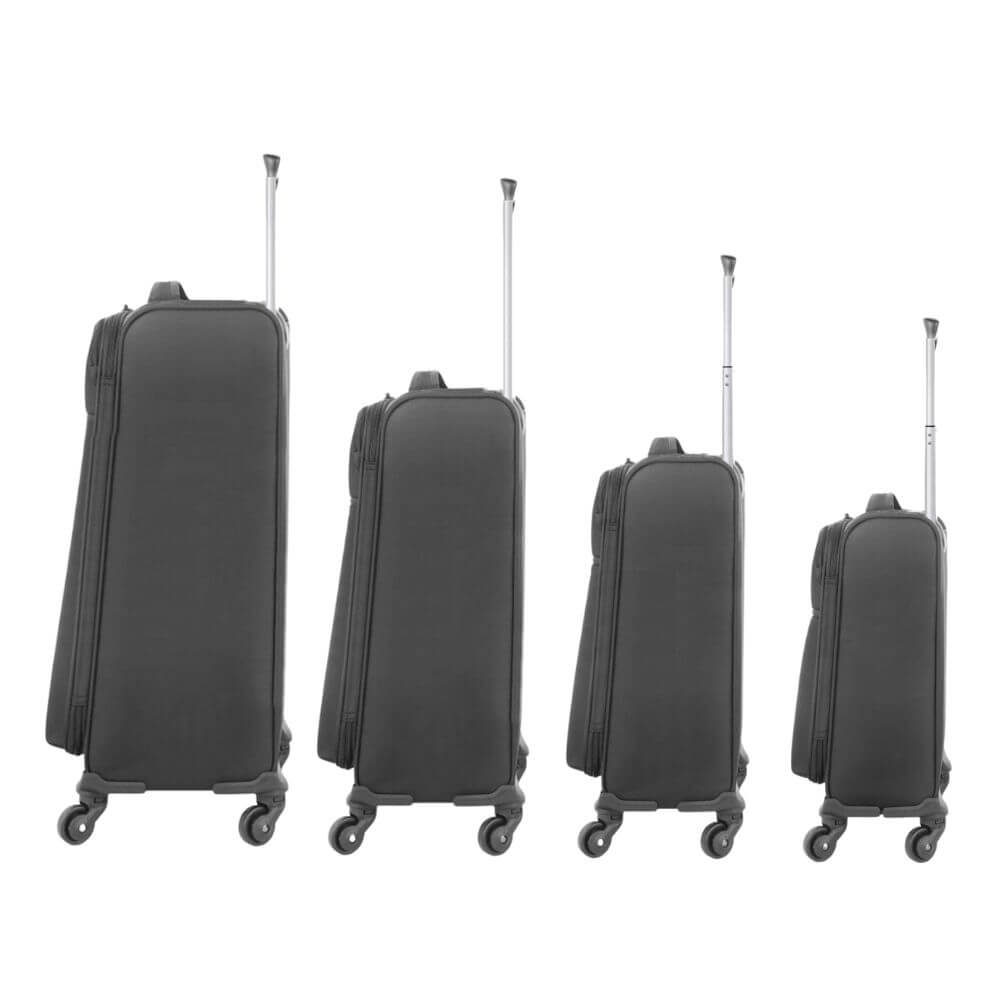 Set valijas SKORA PINK SOFT SIMIL NYLON BLACK Tamaños 18"" 20"" 24"" y 28"" - Imagen 5